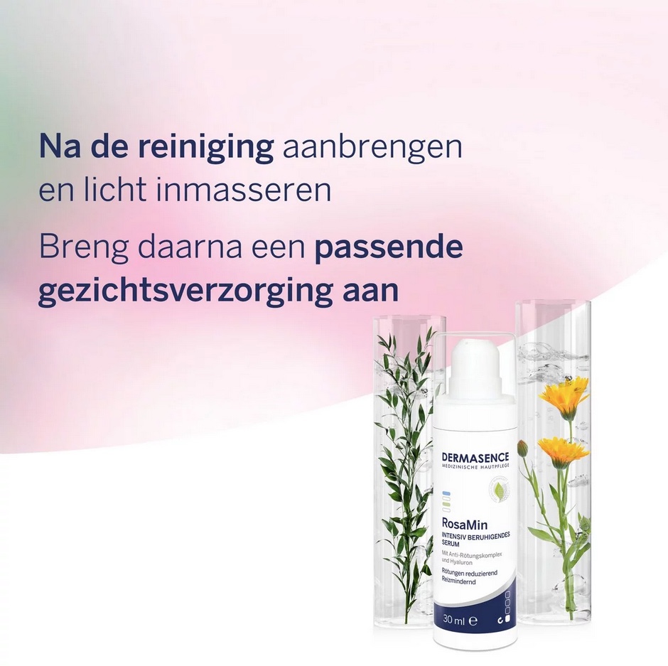 Foto gebruik: na reiniging aanbrengen en licht inmasseren. Breng daarna passende gezichtsverzorging aan
