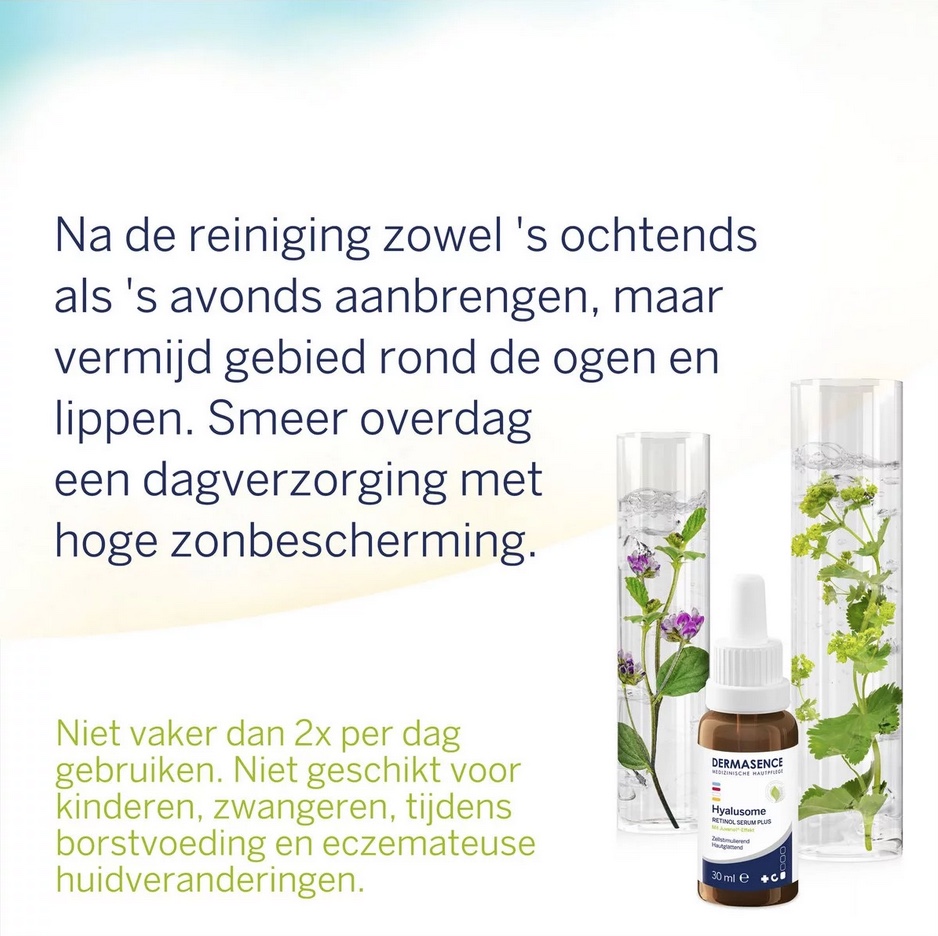 Na reiniging, 's ochtends en 's avonds aanbrengen