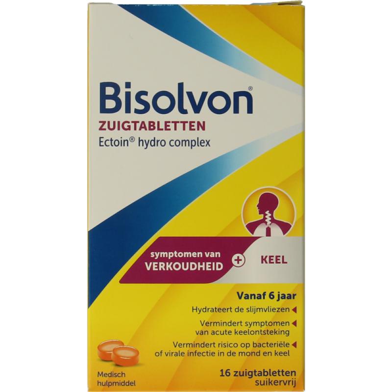 Product Bisolvon Ectoin Verkoudheid+Keel Zuigtablet