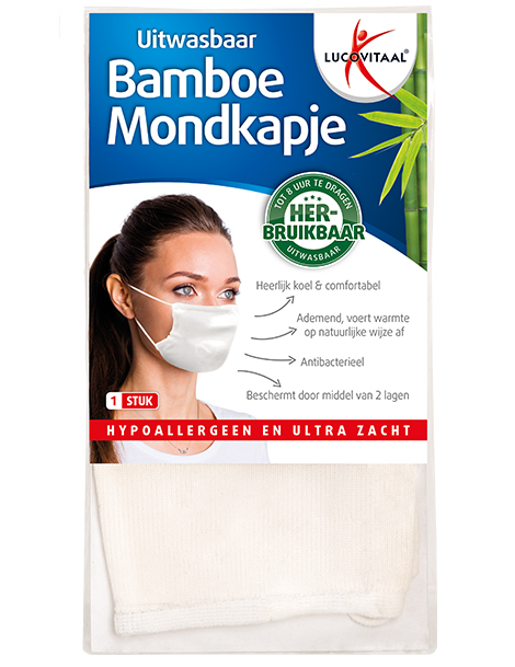 Lucovitaal Bamboe Mondkapje Uitwasbaar