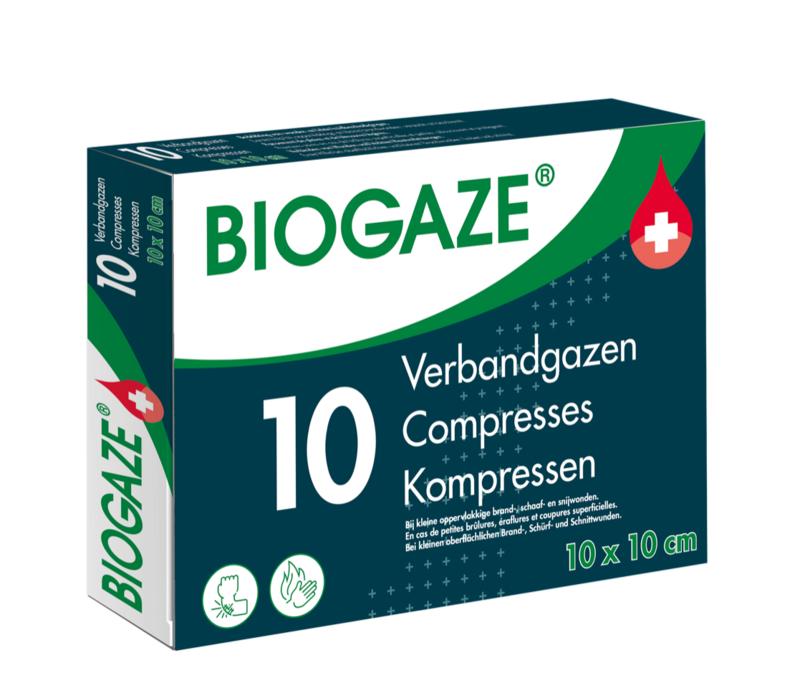 Biogaze Zalfcompres 10x10cm Sachet