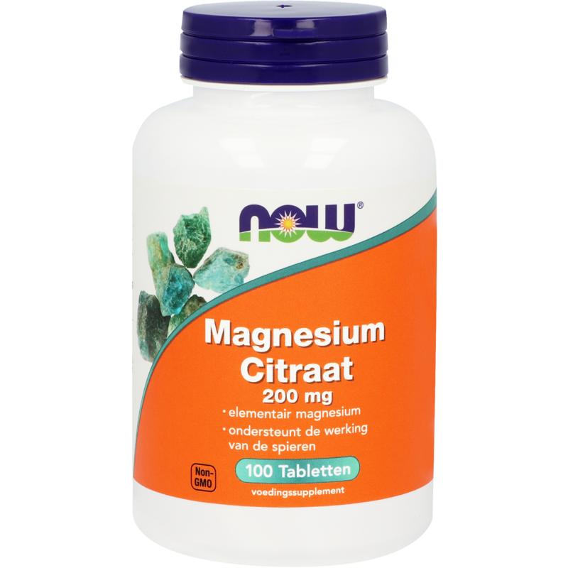Now Magnesium Citrate 200mg Tablet 6510