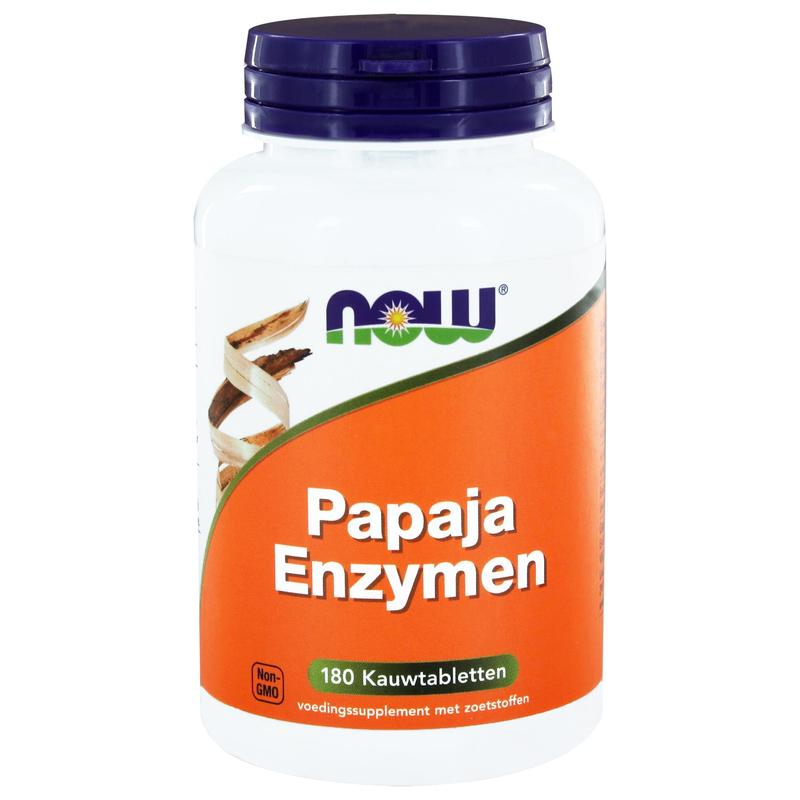 Now Chewable Papaya Enzymes Kauwtablet 8420