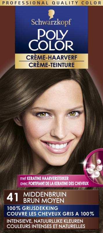 Poly Color Creme-Haarverf 41 Middenbruin