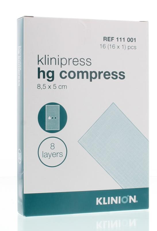 Hydrofiel Gaaskompres Hg Klin Ster 1/16 8l 1-V