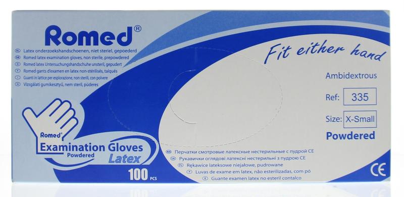 Onderzoekhandschoen Romed Latex Xs