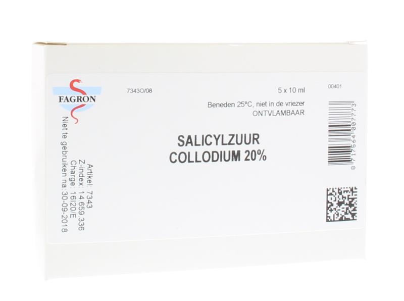 Salicylzuurcollodium 20% Fagron (5x10ml)