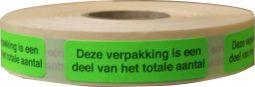 Etiket Blokland Nr 97 Verpakking Is Deel Van