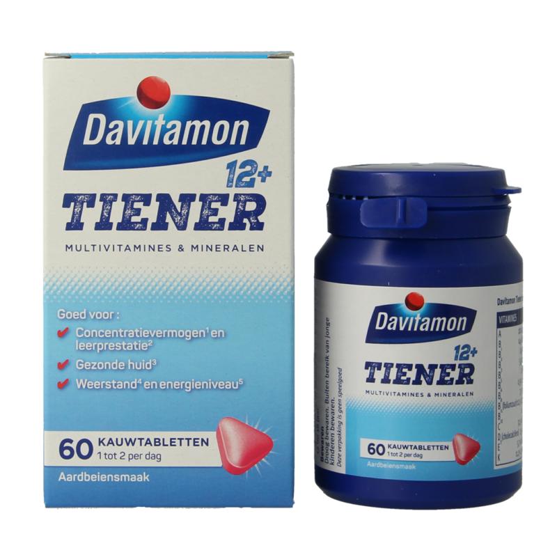 Davitamon Tiener 12+ Kauwtablet Aardbei