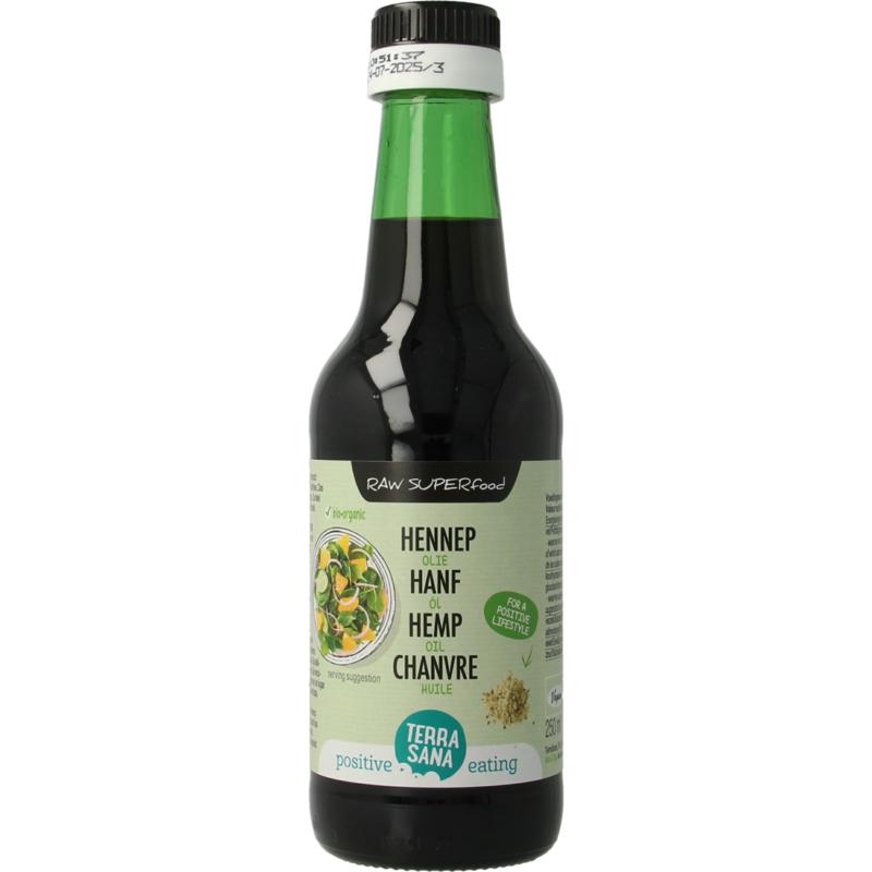 Raw Hennep Olie Koudgeperst In Glas Bio