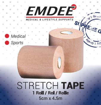 Emdee Acryl Basis Stretch Tape Huidskleur 4,5mx5cm