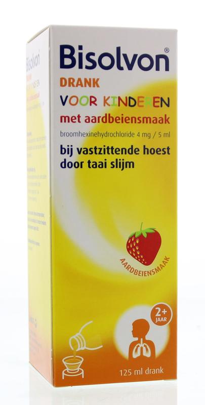 Bisolvon Drank Voor Kinderen 4mg/5ml, Aardbeismaak