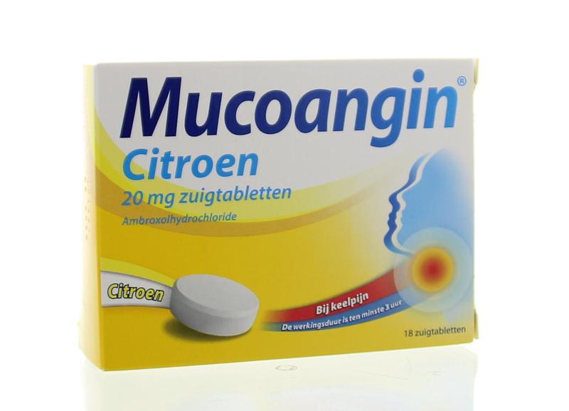 Mucoangin Citroen Zuigtablet 20mg