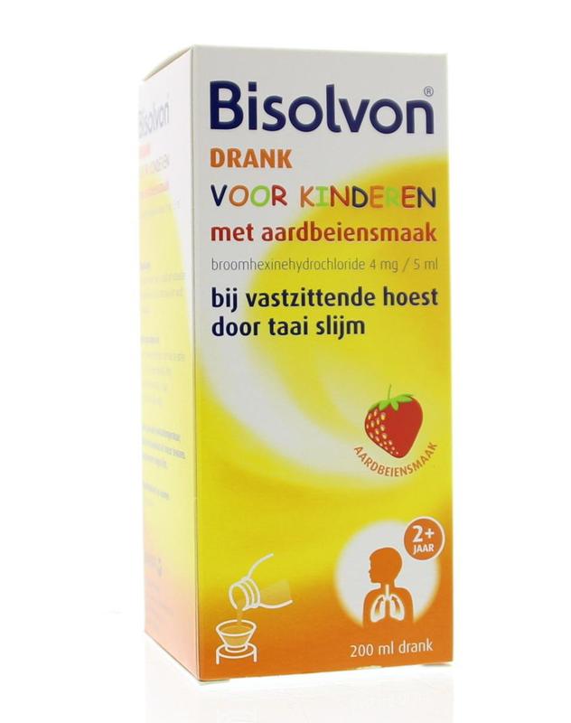 Bisolvon Drank Voor Kinderen 4mg/5ml Aardbeismaak