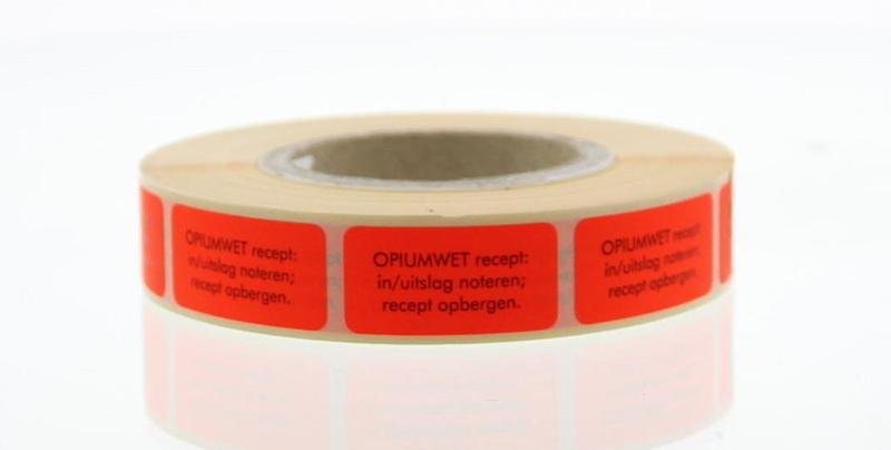 Sticker Opiumwet Recept