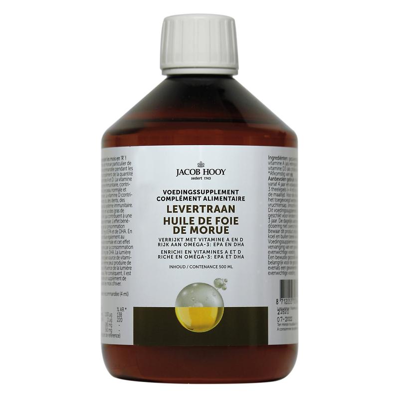 Jacob Hooy Levertraan/Visolie Vitamine A&D
