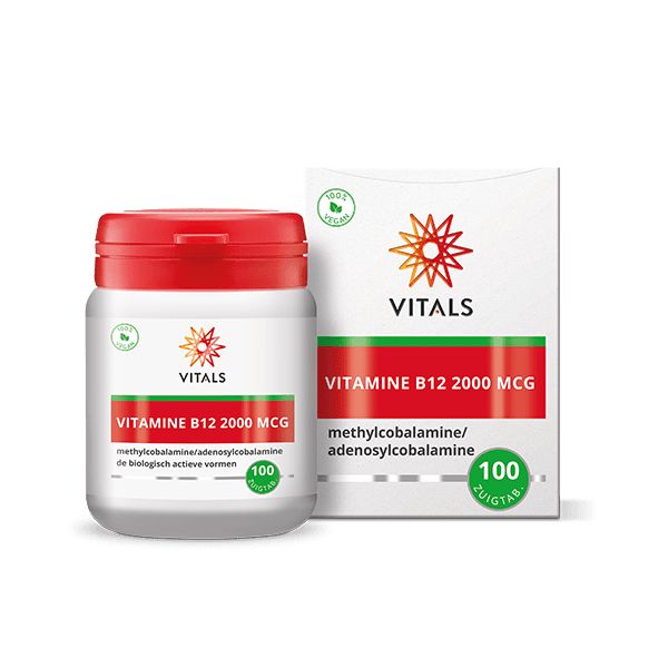 Vitals Vit B12 Methylcob/Adenosyl Zuigtabl 2000mcg