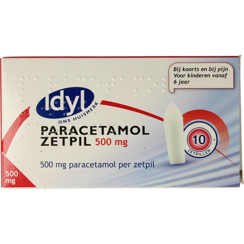 Idyl Paracetamol Zetpil 500mg 10st Holland Pharma eFarma Apotheek