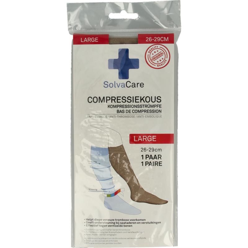 Solvacare Anti-Embolie Compr Kous Onderb Beige L