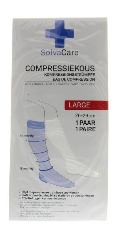 Compressiekous Wit L 26 - 29 Cm