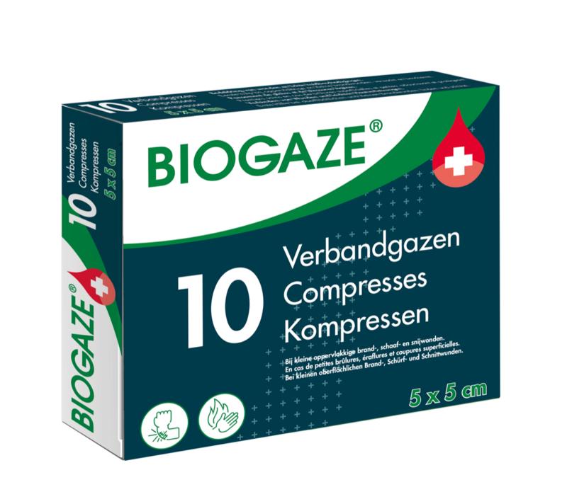 Biogaze Zalfcompres 5x 5cm Sachet