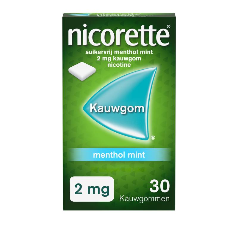 Nicorette Suikervrij Menthol Mint Kauwgom 2mg