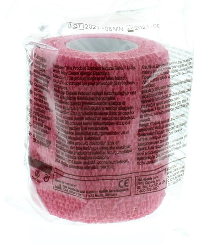 Coban Zelfklevende Zwachtel Rood 7.5cm X 457cm