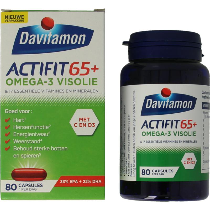 Davitamon Actifit 65+ Omega 3 Visolie Capsule