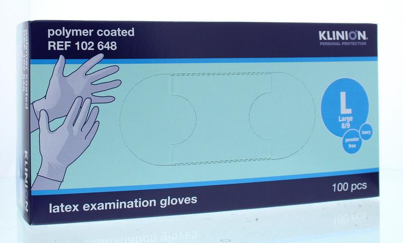 Onderzoekhandschoen Klin Pp Latex Coat L