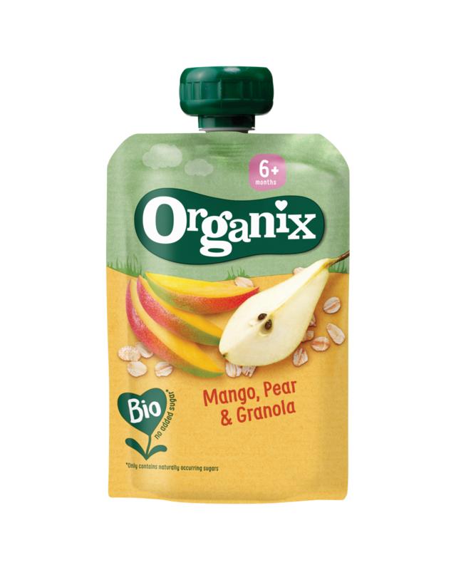 Knijpfruit Mango, Peer & Granola 6+ Mnd Bio