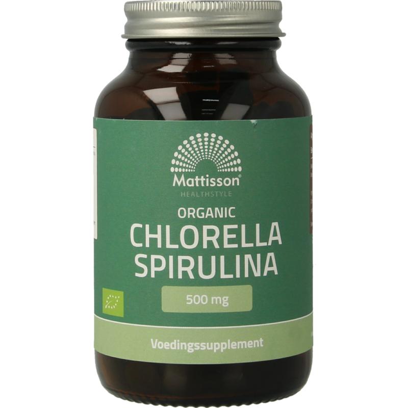 Organic Chlorella Spirulina 500mg Bio