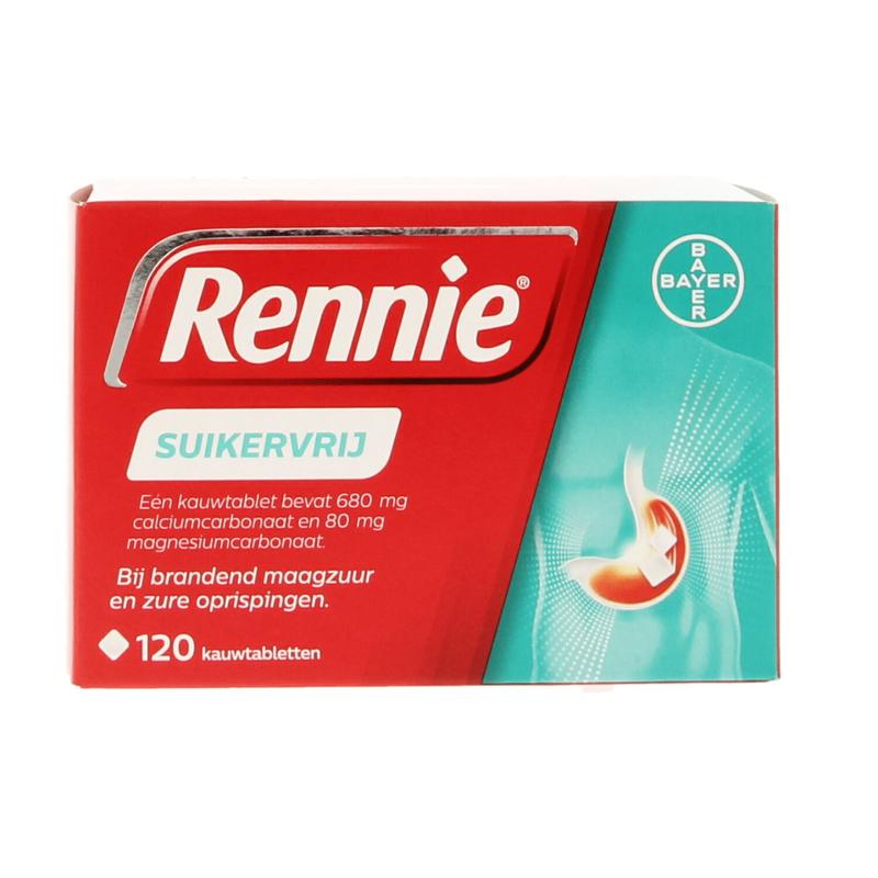 Rennie Suikervrij Kauwtablet