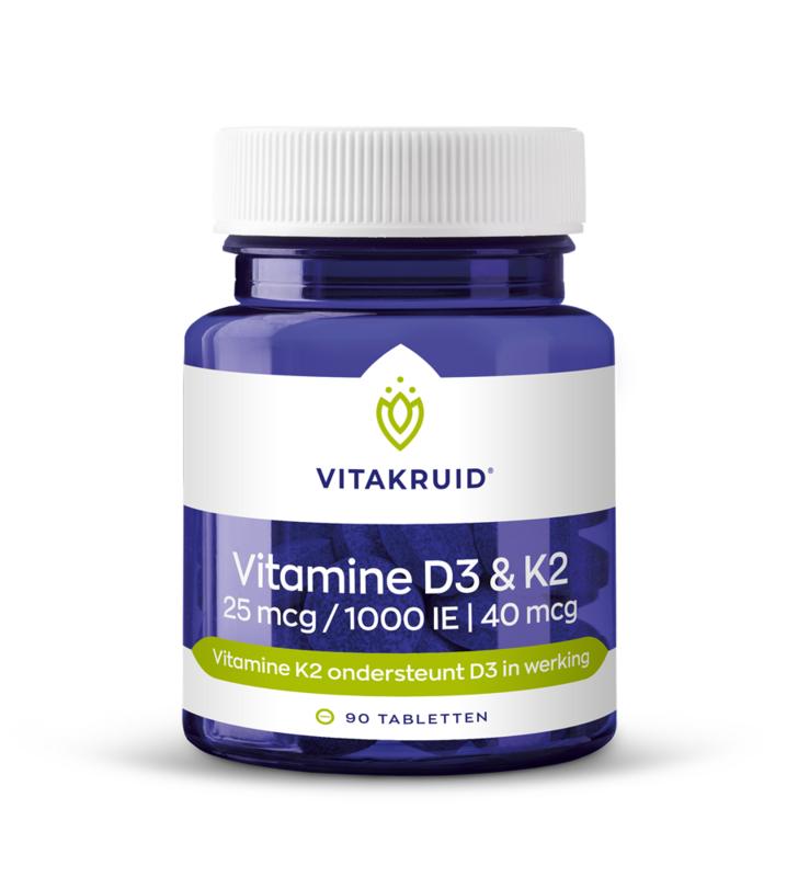 Vitamine D3 & K2 Vitakruid Tablet 25mcg/1000ie