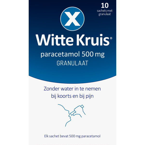 Witte Kruis Paracetamol Granulaat 500mg In Sachet
