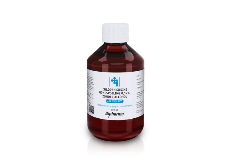 Product Chloorhexidine Mondspoel. 0,12% Z. Alc.+0,05%Cpc.