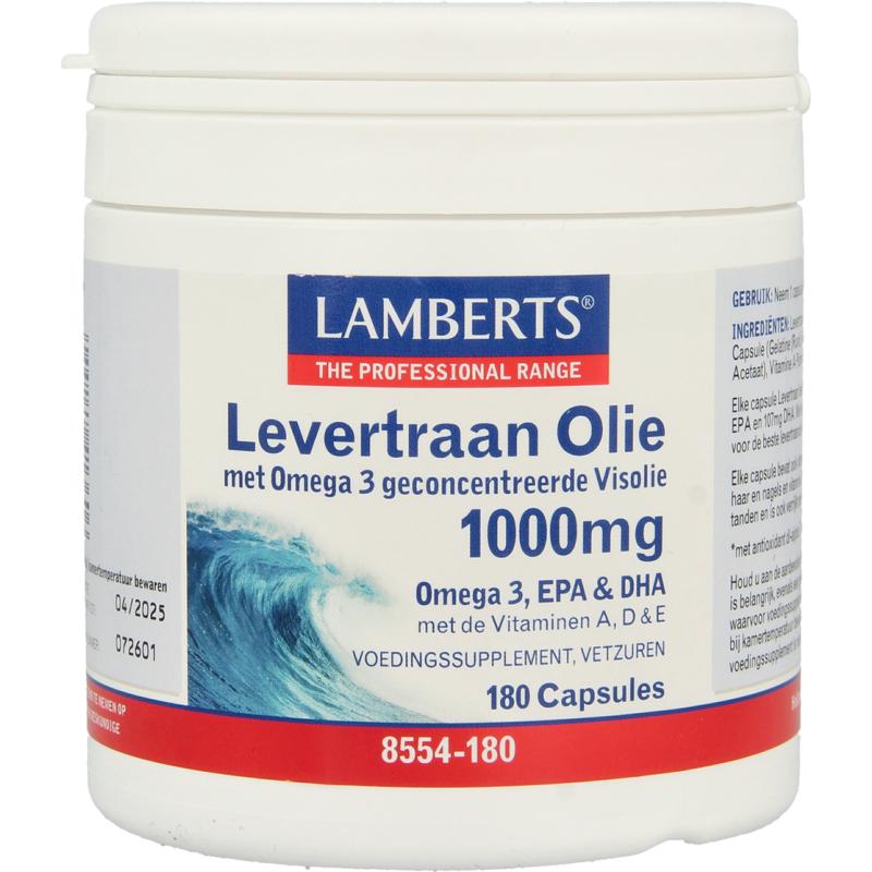 Levertraanolie Lamberts Capsule 1000mg