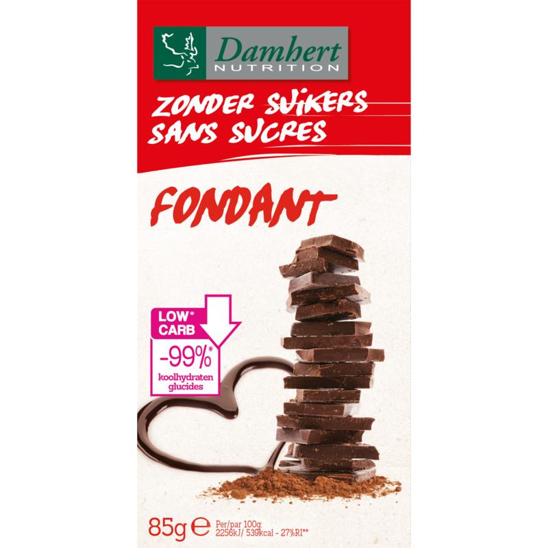 Damhert Zonder Suikers Chocoladetablet Puur