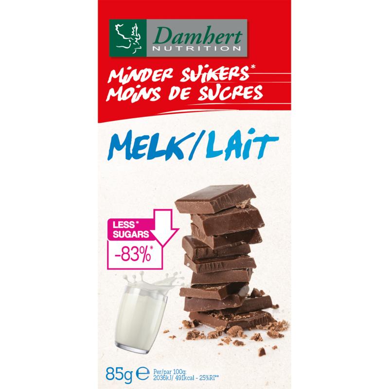 Damhert Zonder Suikers Chocoladetablet Melk