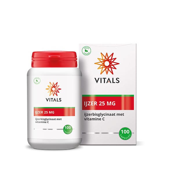 Vitals Ijzer/Vitamine C Capsule 25/200mg