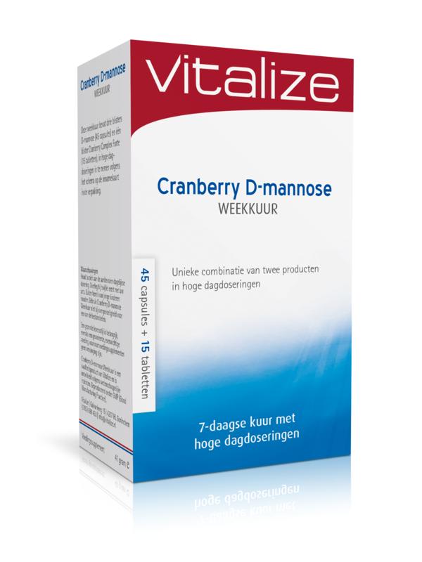 Vitalize Cranberry D-Mannose Weekkuur 15tb + 45ca