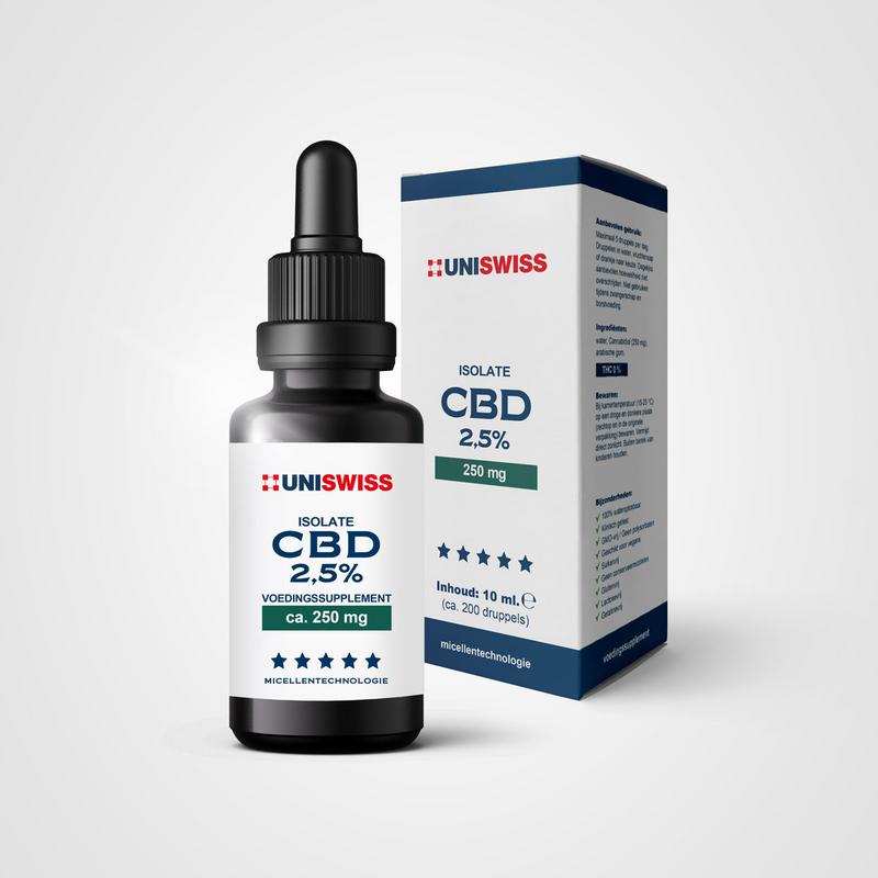 Uniswiss Cbd Isolate 2,5% Druppels