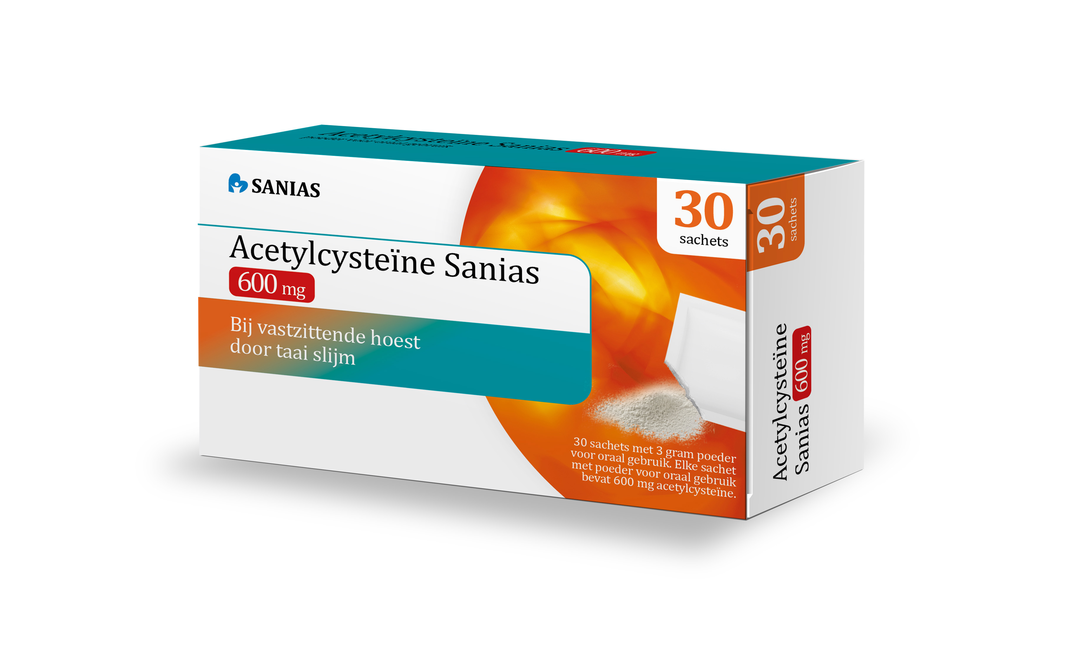 Acetylcysteine Sanias Poeder 600mg In Sachet
