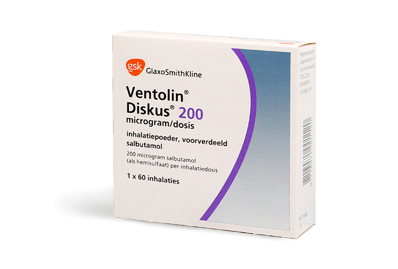 Ventolin Diskus Inhpdr 200mcg 60do