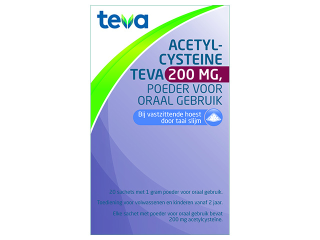 Acetylcysteine Teva Poeder 200mg In Sachet