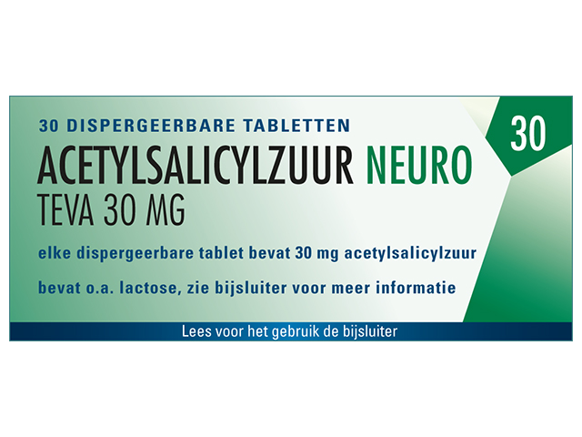Acetylsalicylzuur Neuro Teva Disp Tablet 30mg