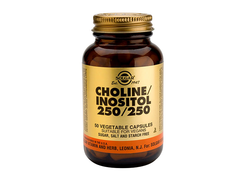 Solgar Choline/Inositol  250/250mg Vegicaps 0849