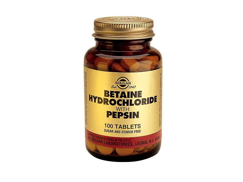 Solgar Betaine Hcl With Pepsin Tabs