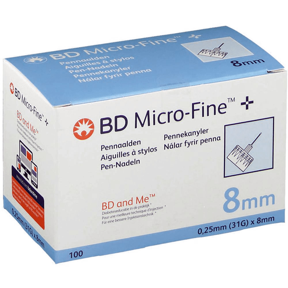 B-D Microfine + Pennaald 8mm Thinwall