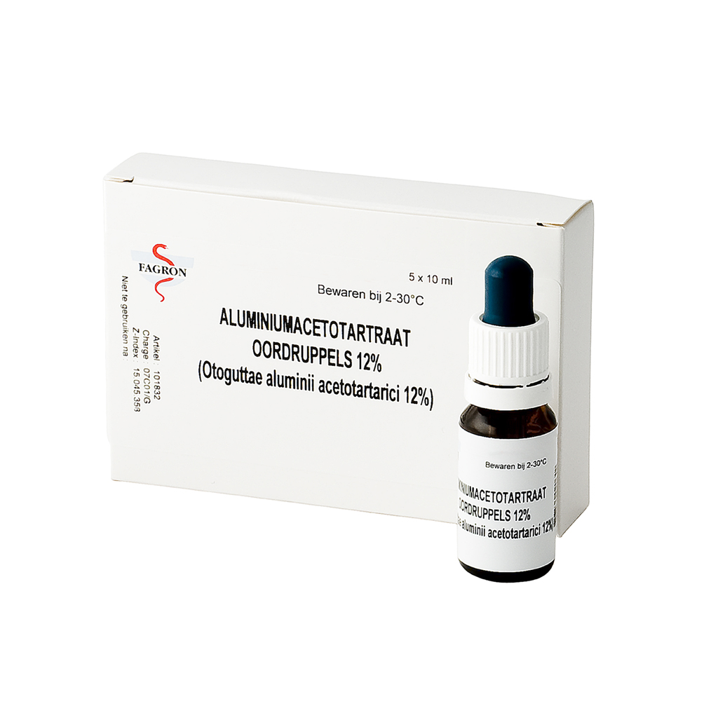 Aluminiumacetotartraat Oordruppels 12% Fagron 5x10ml