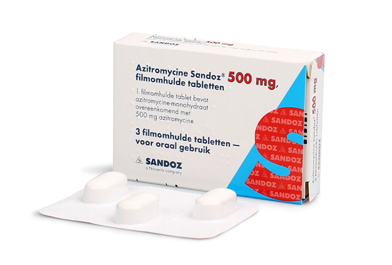 Azitromycine Sandoz Tablet Omhuld 500mg